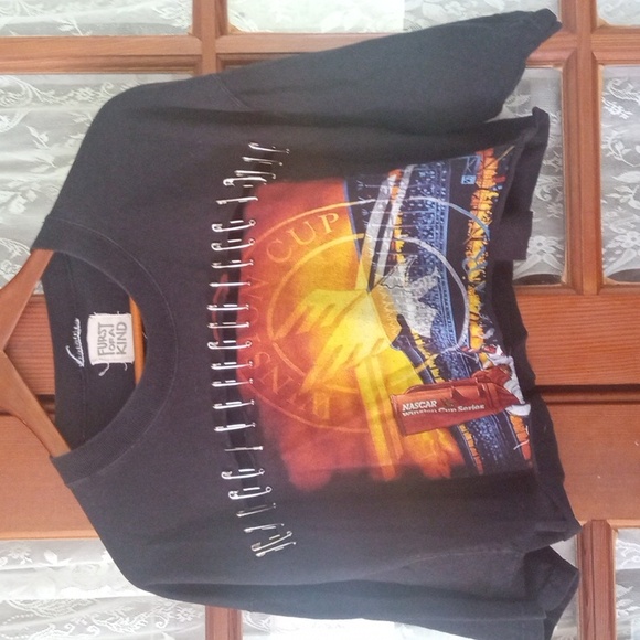 FURST OF A KIND Tops - FURST OF A KIND distressed Nascar croptop